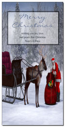 Christmas Reindeer and Santa in Snow Cards  4